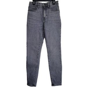 Everlane Washed Charcoal Grey Zip Fly Ankle Skinny Jeans Size 26